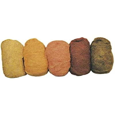 Afbeelding van Rayher Viltwol, zuivere scheerwol, vlies, gele tinten gemêleerd, set van 5 kleuren 20 g, viltwol 100 100% wol voor vilten, sprookjeswol, 5363600