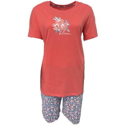 Afbeelding van Götzburg Dames Shortama Zomer Pyjama Katoen Zalmroze Maat 38