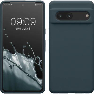 Afbeelding van kwmobile telefoonhoesje geschikt voor Google Pixel 7 Hoesje met siliconen coating Smartphone case in leisteen