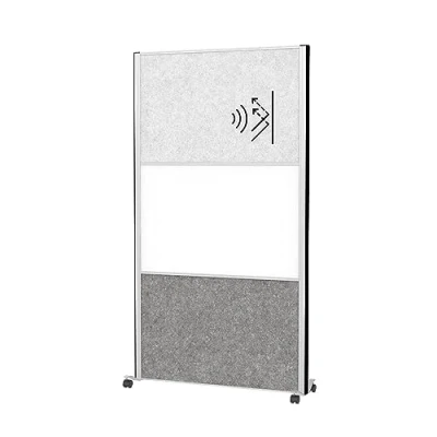 Afbeelding van MAUL Malaconnecto Akoestische scheidingswand, 180 x 100 cm, ruimteverdeler voor kantoor en bureau, vrijstaande met wielen, ideaal als inkijkbescherming geluidsisolatie, akoestisch