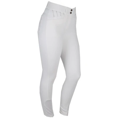 Afbeelding van Mondoni Crystal high waist KG rijbroek wit maat:44