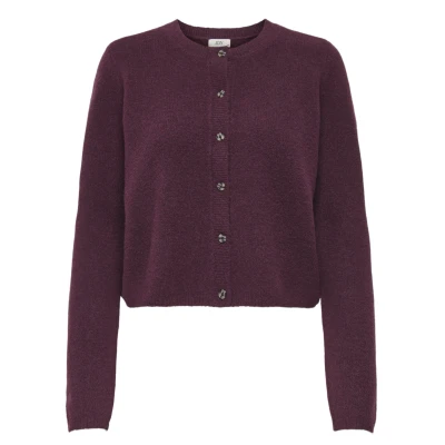 Afbeelding van Jacqueline De Yong Jdychloe Life L S Cardigan Knt Noos 15330581 Bordeaux Dames The Stone