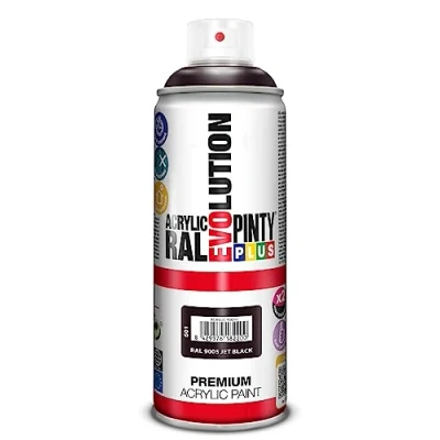 Afbeelding van Sprayverf Pintyplus Evolution RAL 9005 400 ml Jet Black