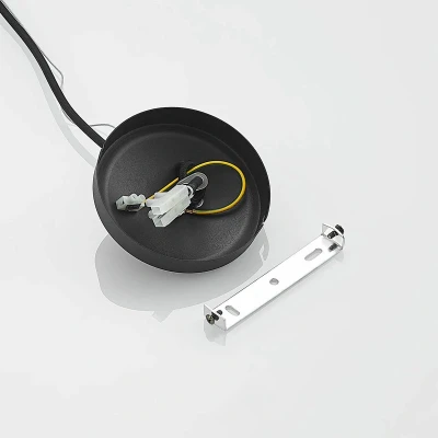 Afbeelding van Lucande Hanglamp 3lichts stof, ijzer E14 zwart