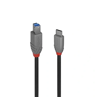 Afbeelding van LINDY 36667 2m USB 3.2 Typ C an B Kabel, 5Gbit/s, Anthra Line