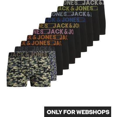 Afbeelding van JACK&amp;JONES ADDITIONALS JACDANNY TRUNKS 10 PACK Heren Onderbroek Black