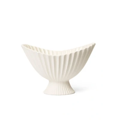Afbeelding van ferm LIVING Fontein kom, wit, breedte 28 cm, keramiek