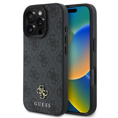 Afbeelding van Guess Hoesje Geschikt voor iPhone 16 Pro Backcover 4G Small logo MagSafe Zwart