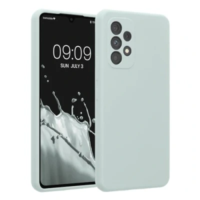 Afbeelding van kwmobile telefoonhoesje compatibel met Samsung Galaxy A53 5G hoesje Back cover siliconen coating Smartphone case in cool mint