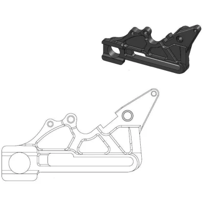 Afbeelding van Moto Master Oversize 240 Remklauw Adapter 211085 KTM/Husqvarna Achter Zwart