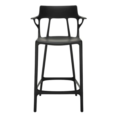 Afbeelding van Kartell A.I. Stool Recycled H65 Zwart Pot Interieur