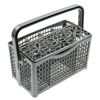 Afbeelding van vhbw Universele bestekmand compatibel met vaatwasser bijv. Miele, Bosch, Siemens 23 x 13 cm, deelbaar, bloemendecor