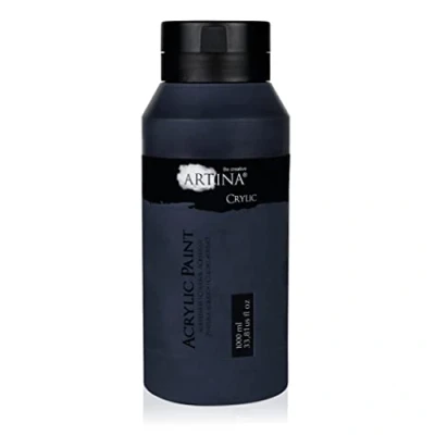 Afbeelding van Artina Acrylverf zwart 1000 ml acryl verf tubes 1L plakkaatverf