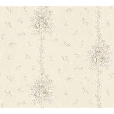 Afbeelding van Leen Bakker A.S. CrÃ ation Behang Bloemen En Zandkleurig 53cm X 10,05 M AS Grijs Vinyl Création
