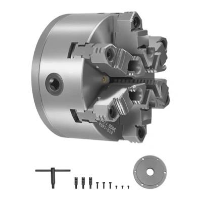 Afbeelding van VEVOR φ160mm 6 klauwplaat met D1 4 camlock steunplaat