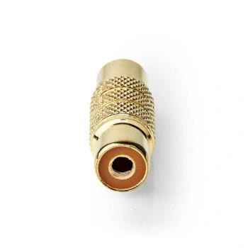 Afbeelding van Mono Audioadapter RCA Female Verguld Recht Metaal Nedis