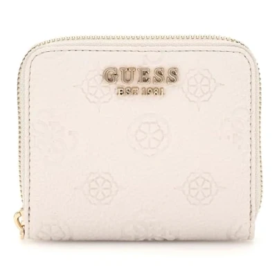 Afbeelding van GUESS Portemonnee Cresidia SLG Zip Around Wallet Cream White Crème