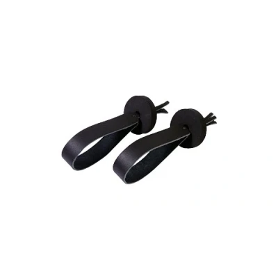 Afbeelding van Meinl Cymbals BR4 lederen marsbekkenriem incl. pads (paar) zwart