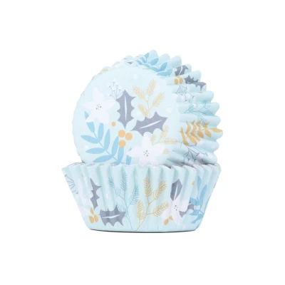 Afbeelding van Cupcake Cups PME Winter Bloemen 30 stuks
