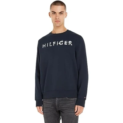 Afbeelding van Tommy Hilfiger INK Crewneck Sweater, Heren, Maat: XL, Desert sky