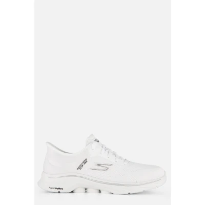 Afbeelding van Skechers Performance GO WALK 7 Slipin Sportieve wandelschoenen, Dames, Maat: 36, White textile black trim Textiel/ synthetisch