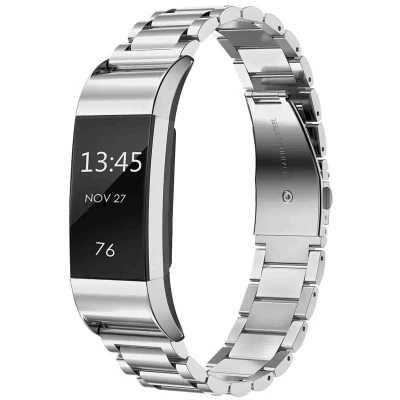 Afbeelding van Stalen bandje voor de Fitbit Charge 2 Zilver iMoshion Staal