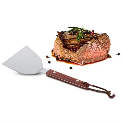 Afbeelding van Keuken Steak Koken Gebakken Schop Spatel Rvs Pannenkoek Teppanyaki Barbecue Houten Handvat Grill Turner