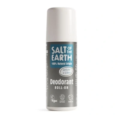 Afbeelding van Salt of the Earth CRYS55,Natuurlijke Deodorant roller voor Mannen door Earth, Pure Armour Vetiver &amp; Citrus Veganistisch, Langdurige Bescherming, Leaping Bunny Goedgekeurd, Geproduceerd in het VK 75ml