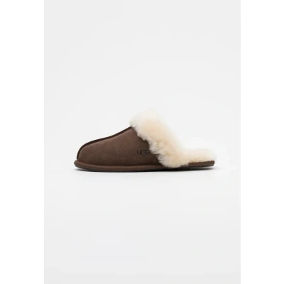 Afbeelding van UGG Scuffette Pantoffels, Dames, Maat: 36, Espresso Veloursleer