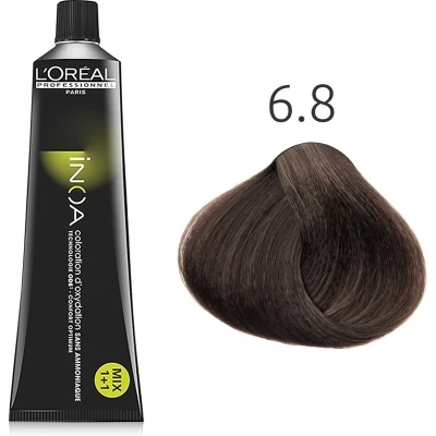 Afbeelding van L&#039;Oréal INOA 6.8 Donker Mokkablond 60 gr