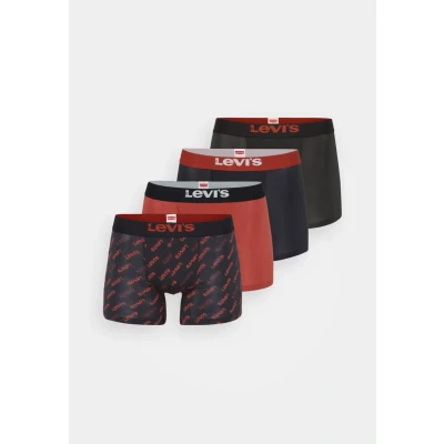 Afbeelding van Levi&#039;s MEN LOGO 4 PACK Onderbroeken, Heren, Maat: Small, Black/red