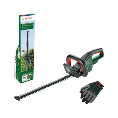Afbeelding van Bosch Home and Garden accuheggenschaar UniversalHedgeCut 18V 50 (zonder accu, 18 volt systeem, meslengte cm, met XL tuinhandschoenen inbegrepen, in kartonnen doos) Amazon Editie