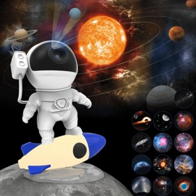 Afbeelding van Astronaut Galaxy Star Projector Spaceman 13 in 1 Planetarium Nachtelijke Hemel Sterrenhemel voor Slaapkamer Nevel/Maan/Zonnestelsel Nachtlampje met Timer
