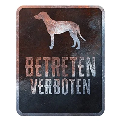 Afbeelding van D&amp;d Home Waakbord Hond Waarschuwingsbord Dalmatian Duits 25x20x0,3cm Meerkleurig 1st