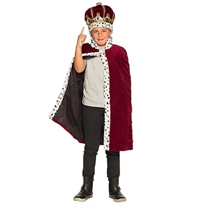 Afbeelding van Boland Set Majesteit kind Kinderen Jongens en meisjes Koning Prinsen Prinsessen Middeleeuwen