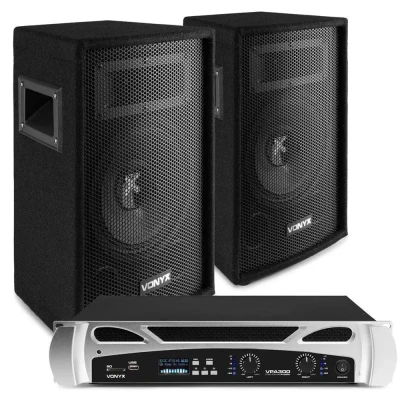 Afbeelding van Vonyx DJ geluidsinstallatie 300W met SL8 speakerset &amp; VPA300 Bluetooth