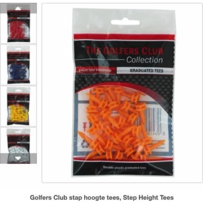 Afbeelding van Golfers Club stap hoogte tees, Step Height Tees blauw 18 mm