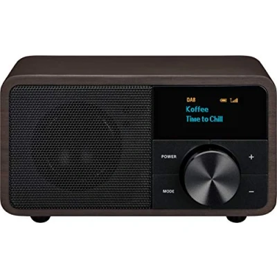 Afbeelding van Sangean DDR 7 Dark Wood mini DAB+/FM radio met bluetooth en aux donker hout