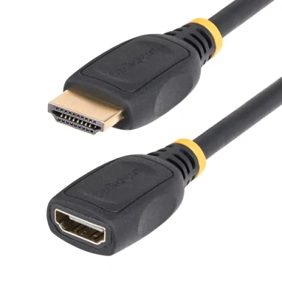 Afbeelding van StarTech.com 2m HDMI 2.0 Verlengkabel, High Speed Port Saver Kabel, 4K 60Hz, Male naar Fem