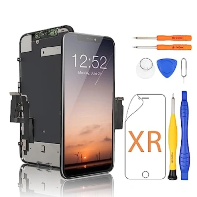 Afbeelding van Yodoit Screen Vervanging voor iPhone XR LCD scherm en Touch Digitizer Montage Glas Met Reparatie Tool Kit (6.1 inch Zwart), Compatibel A1984, A2105, A2106, A2107