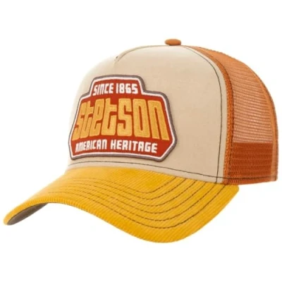 Afbeelding van Stetson Since 1865 Brickstone Trucker Pet Heren truckercap baseballpet mesh cap voor Zomer/Winter One Size beige roest