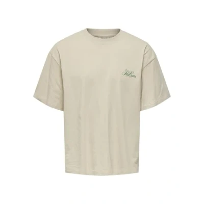 Afbeelding van ONLY &amp; SONS Tshirt Milo Pasadena Khaki / linde M