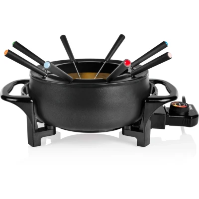 Afbeelding van Tristar Fonduepan FO 1107 Elektrische Fondueset 8 personen Geschikt voor kaas, olie, chocolade en bouillon Zwart
