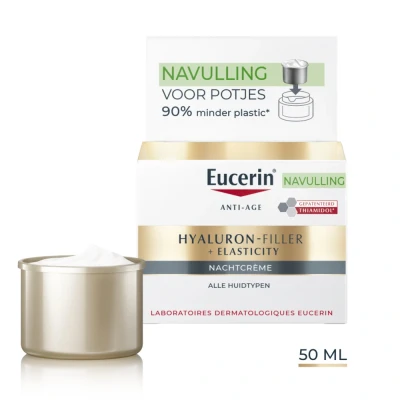 Afbeelding van Eucerin Hyaluron Filler + Elasticity Nachtcrème Navulling 50ML