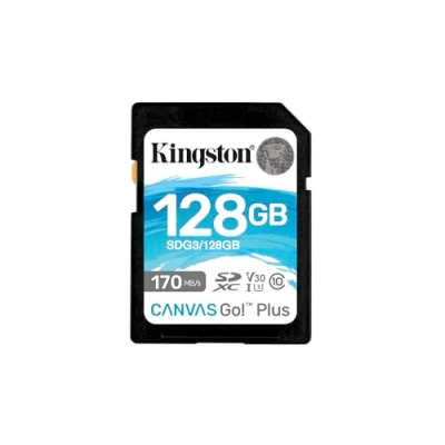 Afbeelding van Kingston SDXC 128GB Video Class V30 UHS I U3 Klasse 10