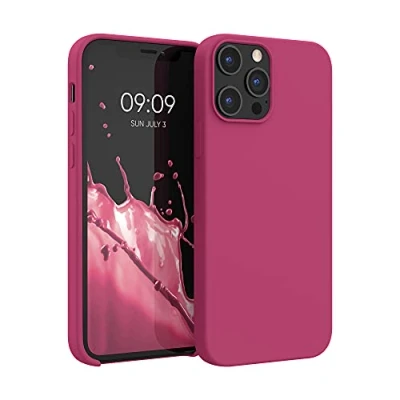 Afbeelding van kwmobile telefoonhoesje compatibel met Apple iPhone 12 Pro Max hoesje Zachte case voor smartphone Back cover in frambozenroze