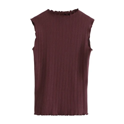 Afbeelding van Lindex Sleeveless Blouse, Dames, Maat: 36/38, Dark red