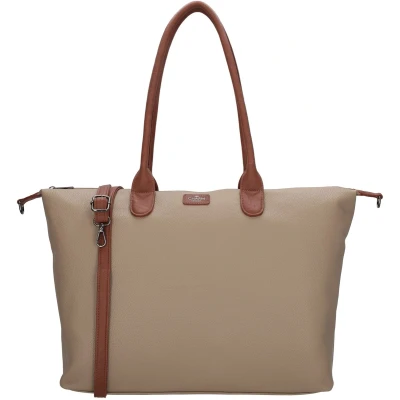 Afbeelding van Charm London Buckingham Schoudertas 15,6 inch Werktas Laptoptas Laptopvak A4 Taupe
