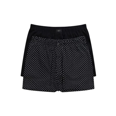 Afbeelding van JP 1880 Minimal AOP, Dp boxershorts voor heren, zwart, L