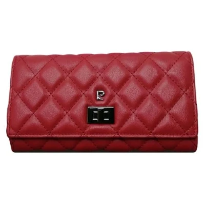 Afbeelding van Pierre Cardin portemonnee voor dames, meisjes, mooi, groot, ruim, kunstleer, cadeau, met muntvak, Rood, L, Elegant